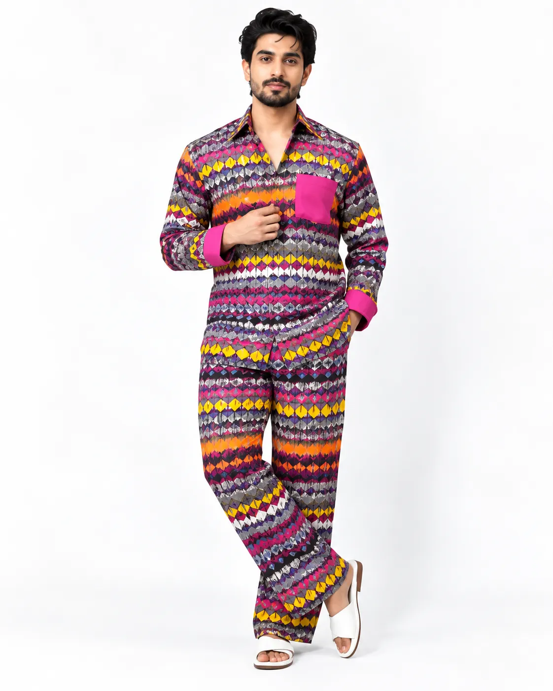Zig-Zag Co-Ord Unisex - Top and Bottom - Multicolor