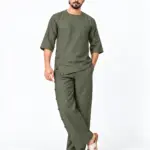 Veloura Co-ord Set - Olive Green