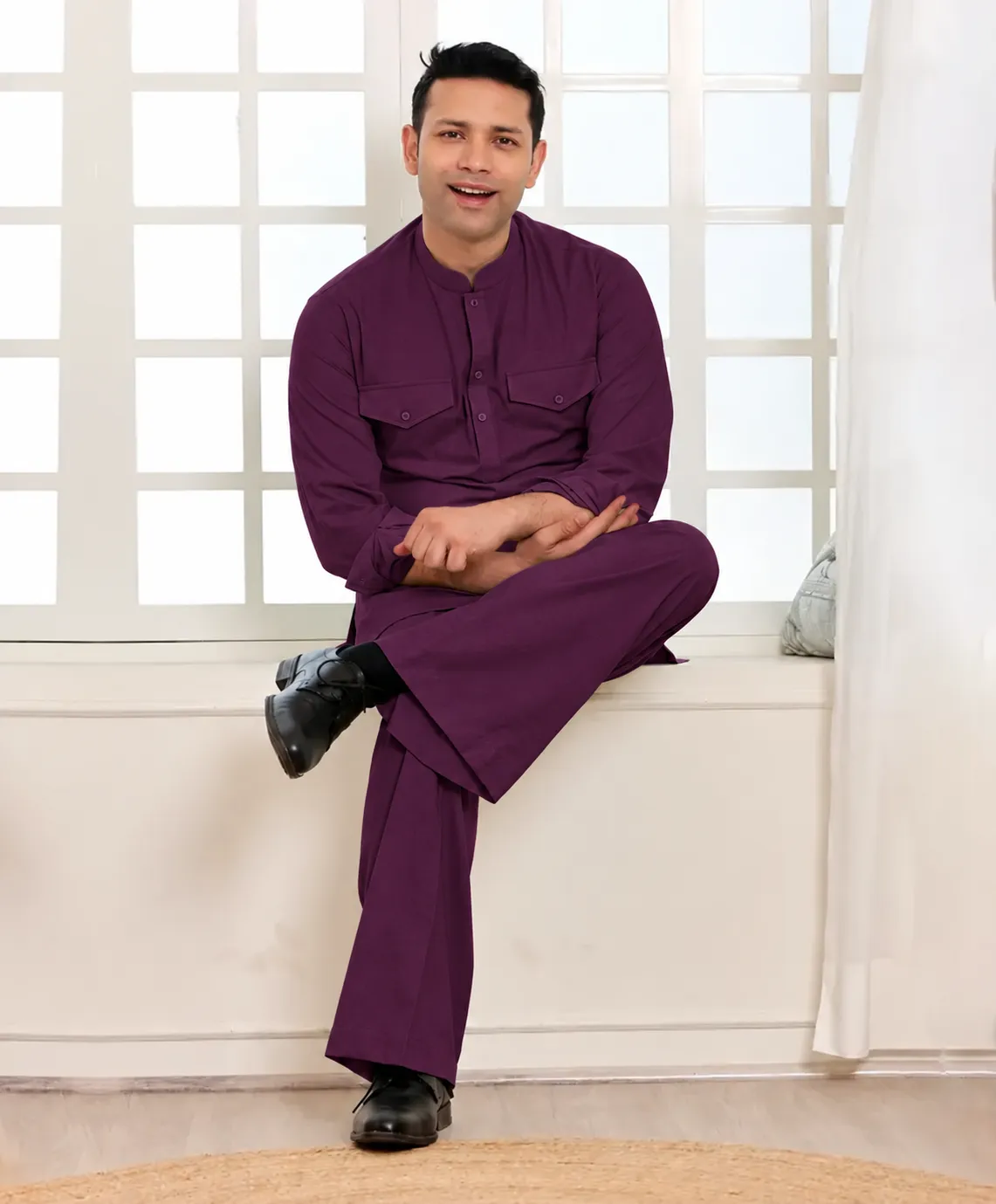 Essential Co-Ord Set - Wine - Image 3