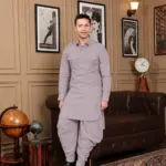 Royal Dhoti Salwar Kurta - Top and Bottom - Lilac
