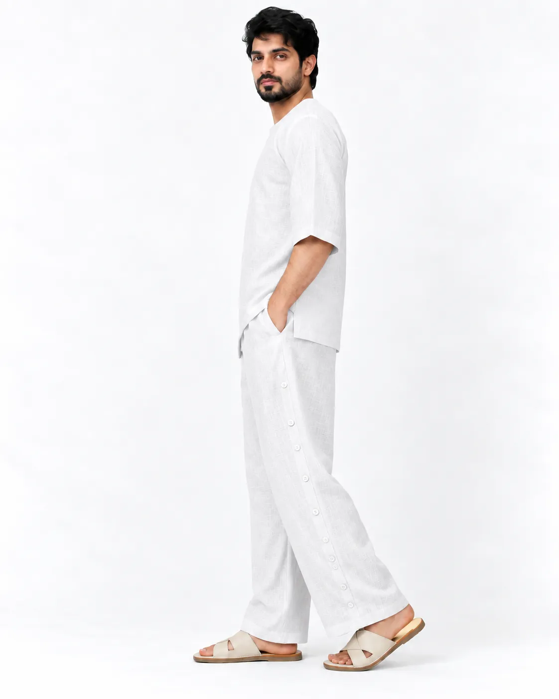 Veloura Co-ord Set - Pearl White - Image 5
