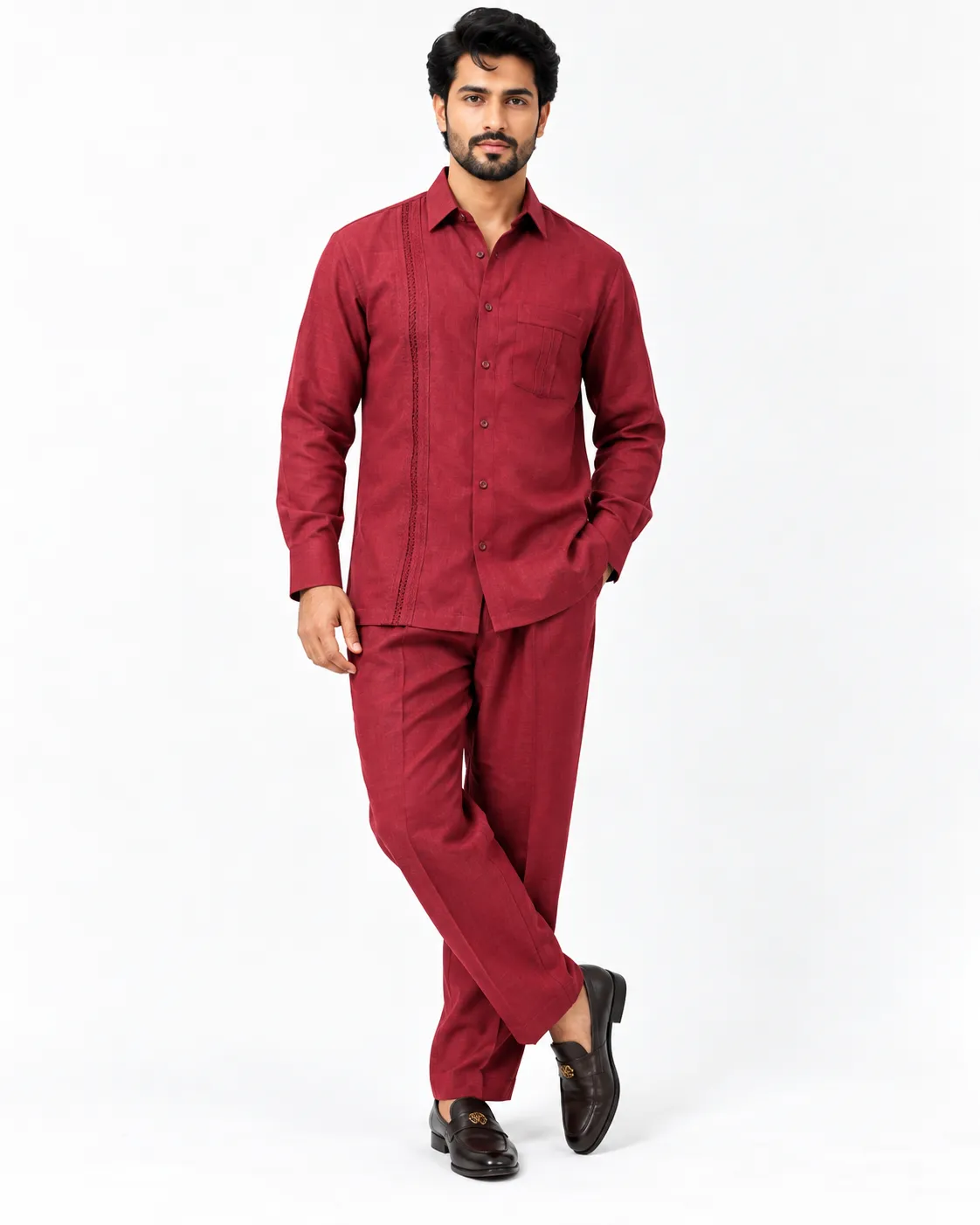 Muse Co-ord Set - Mahroon