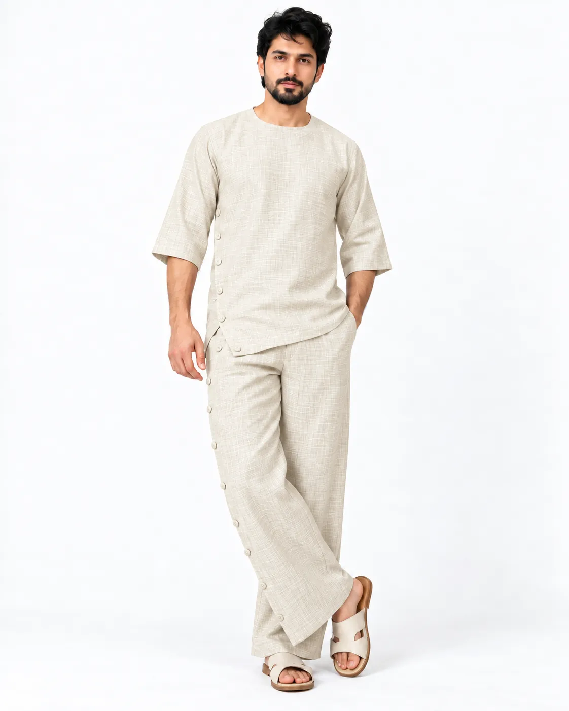 Veloura Co-ord Set - Off White