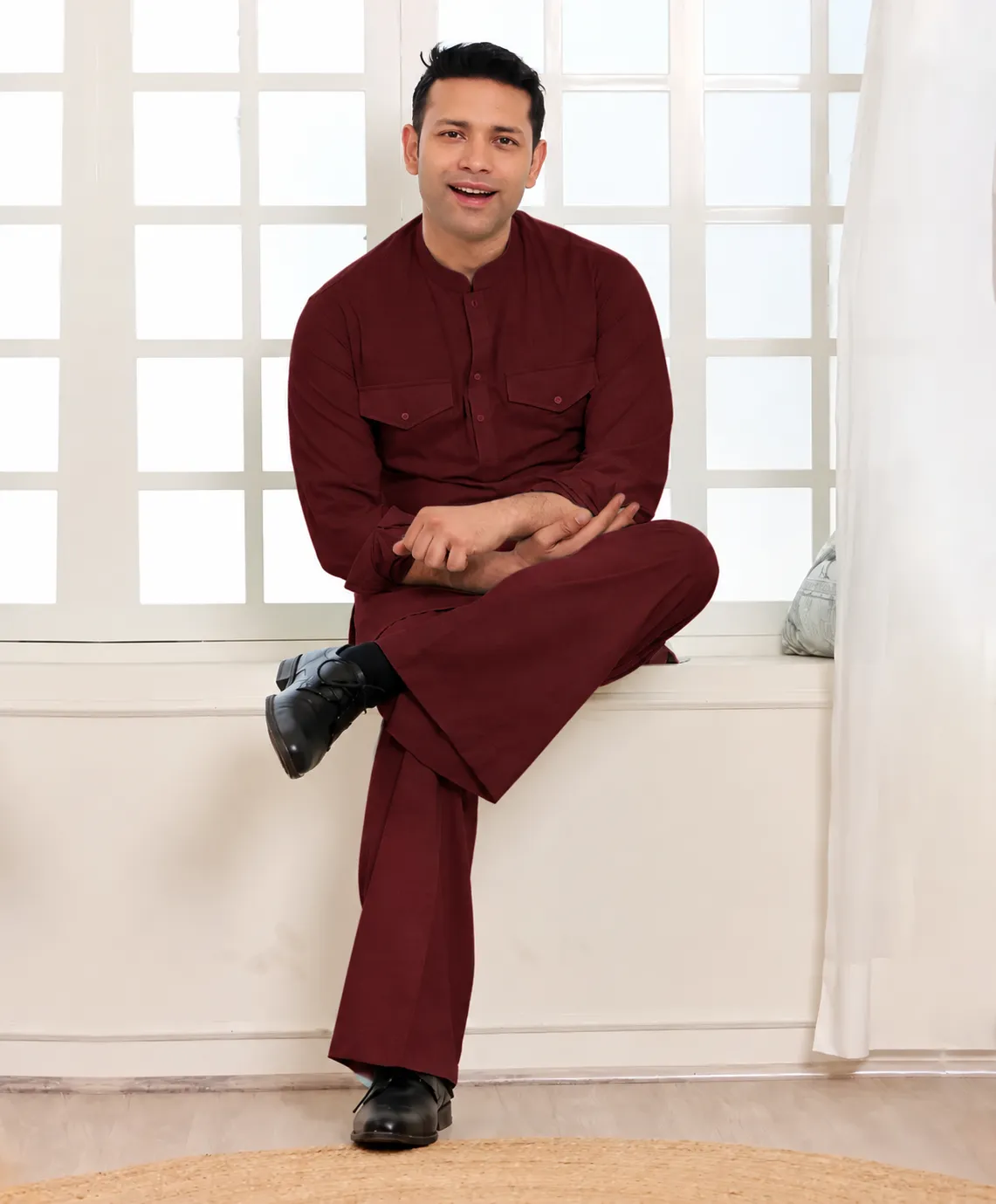 Essential Co-Ord Set - Mahroon - Image 3