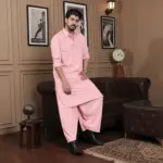 Farshi Salwar Kurta - Top and Bottom - Pink