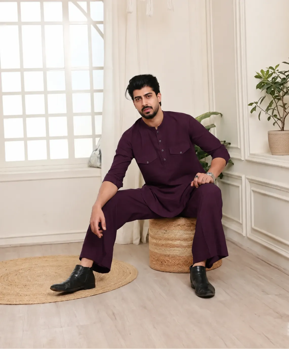 Elite Co-Ord Set - Wine - Image 2