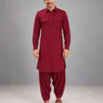 Pathani Kurta Salwar Set - Mahroon