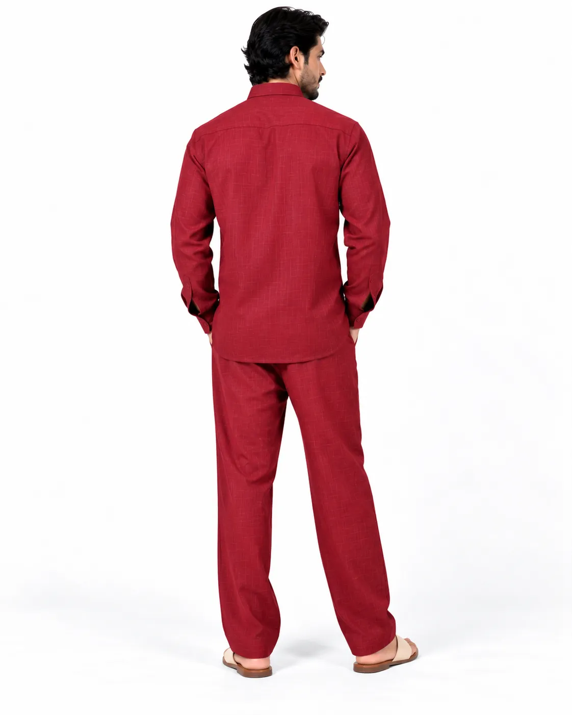 NayaNoir Drift Co-ord Set - Mahroon - Image 4